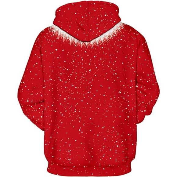Men Hoodies Hooded Sweatshirt Christmas & Thanksgiving Pullover Hoody - Picture 4 of 5
